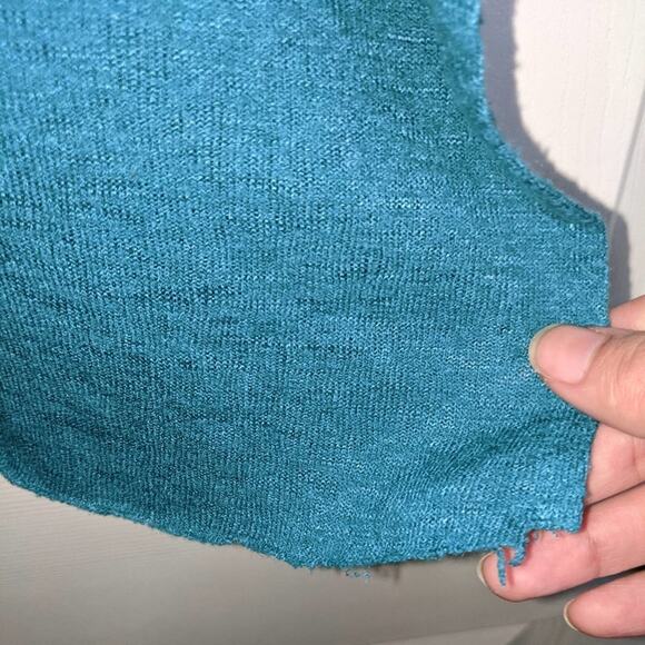 Urban Outfitters Project Social T Made In LA Teal Blue Sheer V Neck Tank Top S - Picture 9 of 13